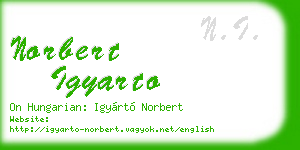 norbert igyarto business card